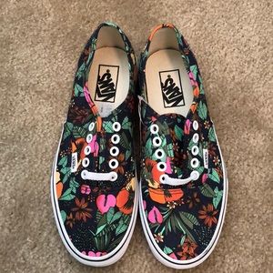Vans authentic Multi  tropic and true white skate shoe